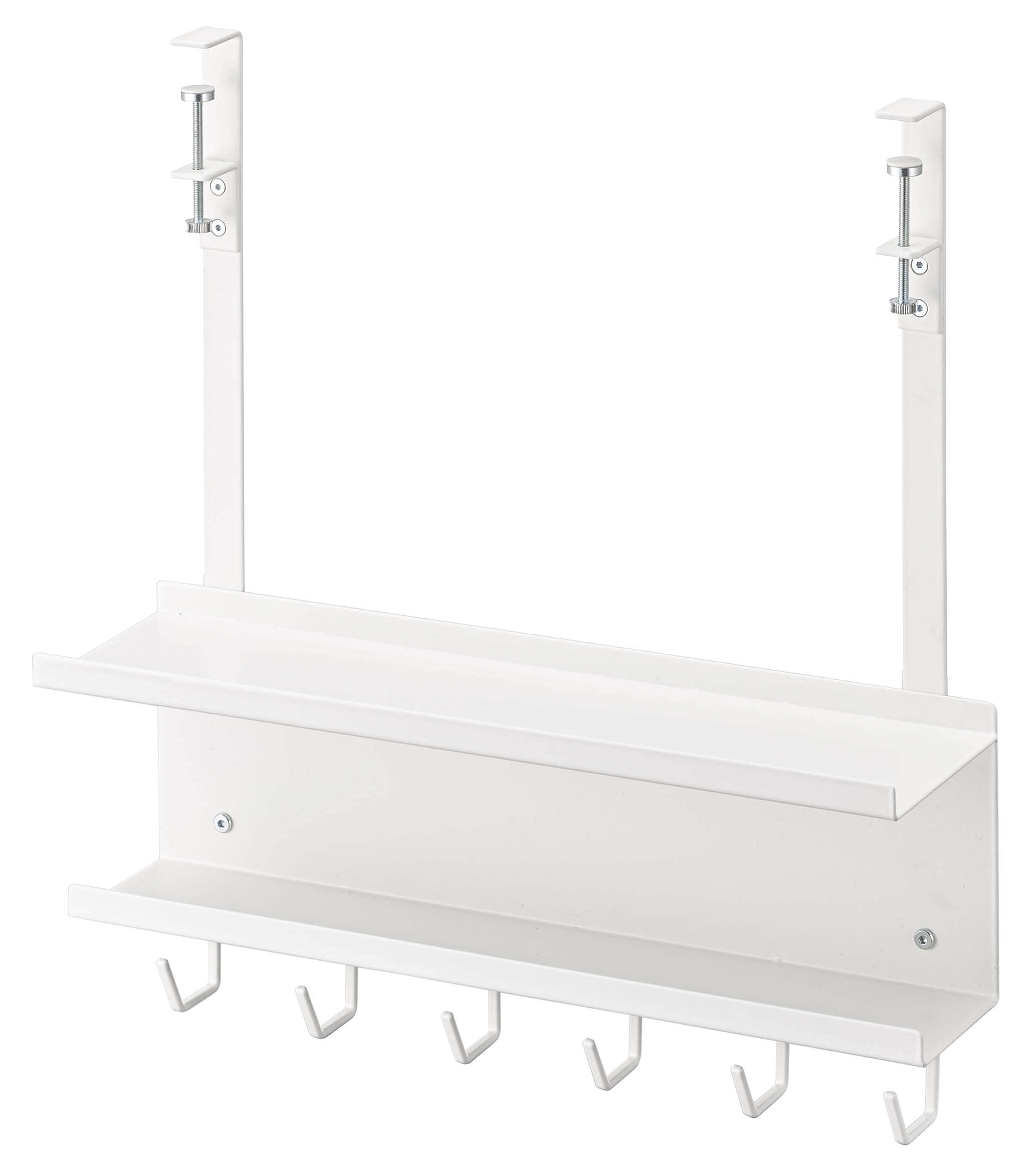 山崎実業(Yamazaki) デスク下 ケーブル & ルーター収納 ラック ホワイト 約W40XD11.5XH43cm smart スマート コード 浮かせて収納 デットスペースを有効活用 5461