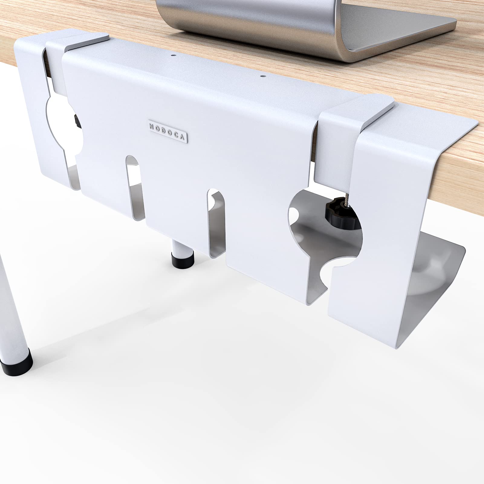 NODOCA ケーブルトレー 配線 整理 ケーブル収納 デスク ケーブル 収納 長さ430ｍｍ 穴あけ不要 多機能 配線隠し机の下 電源タップ 整理 ポーチ マジックバンド5本付き